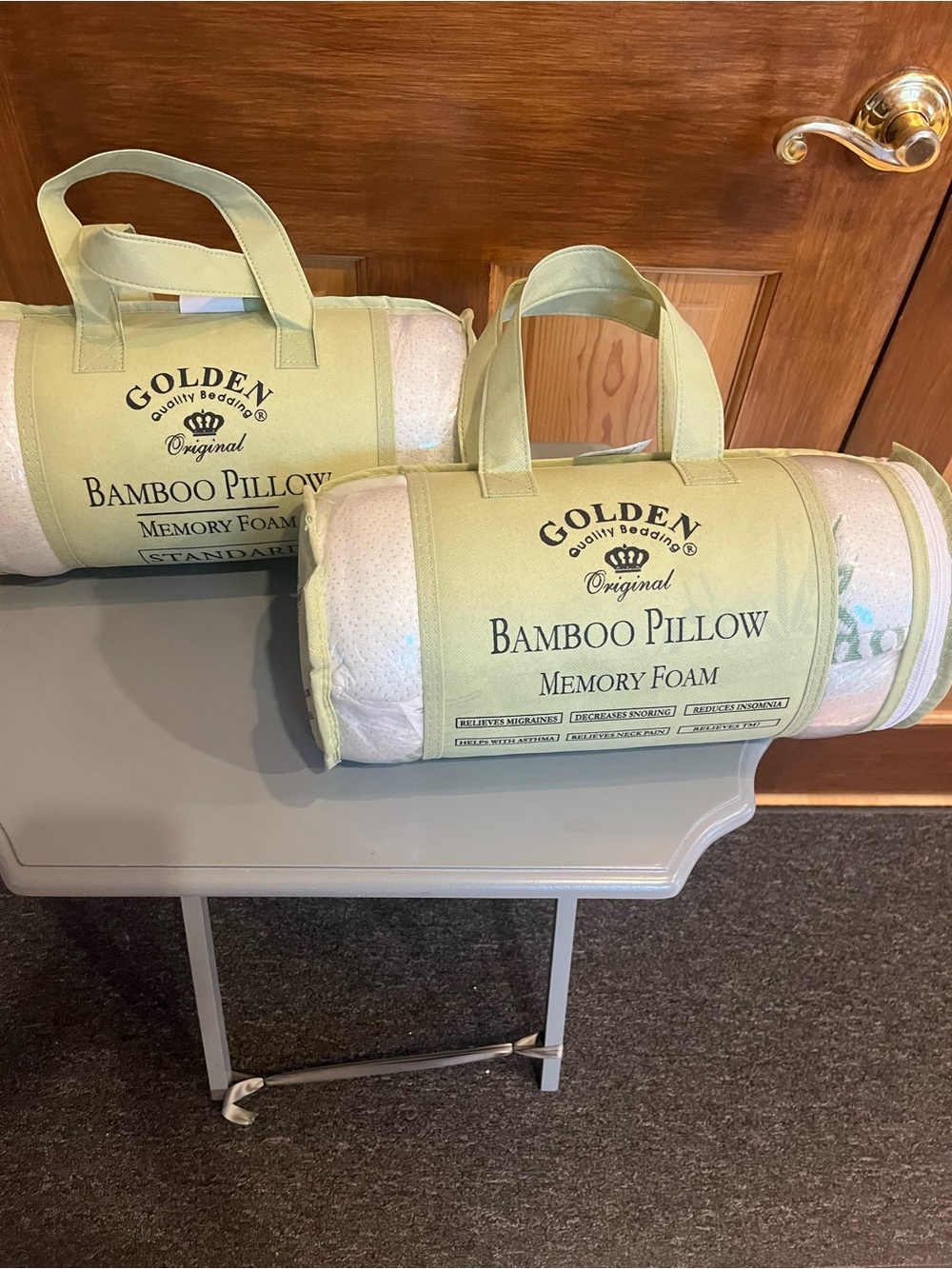 Bamboo Memory Foam Pillow - Light Green